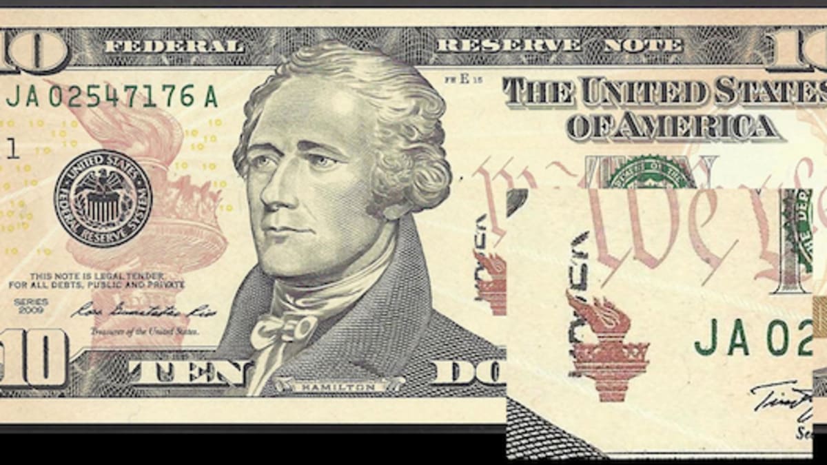 2013 Federal reserve note $10 Bill RED seal