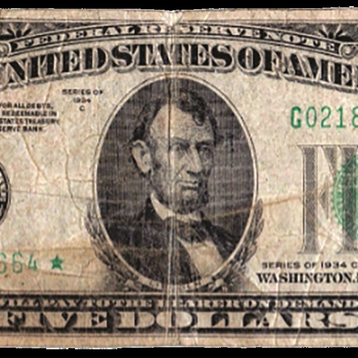 Rare 2013 One Dollar Star Noted bill, collectors item.