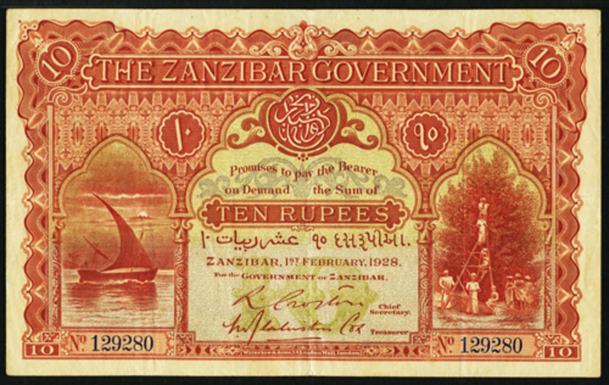 Zanzibar note tops FUN World Currency sale - Numismatic News